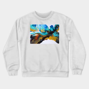 "Out of Gold" acrylic dutch pour Crewneck Sweatshirt